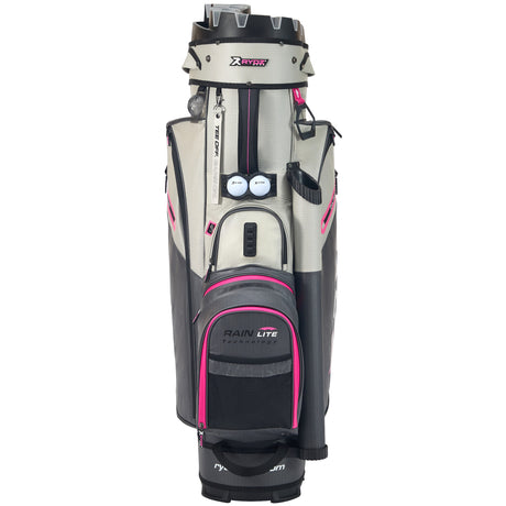 Rydz Gear Lucky Nine Silencer Damen Cartbag, Anthrazit / Grau / Pink - Golflaedchen.de