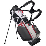 Rydz Gear Quiet Organizer 9 (QO9) Hybrid Standbag, Grau / Rot - Golflaedchen.de