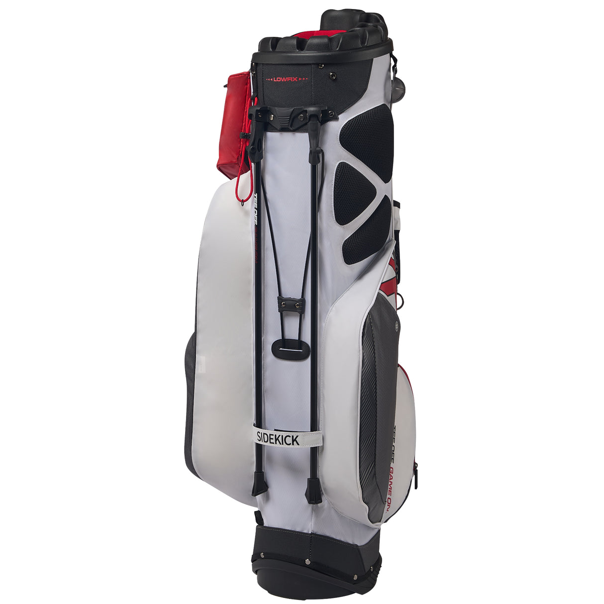 Rydz Gear Quiet Organizer 9 (QO9) Hybrid Standbag, Grau / Rot - Golflaedchen.de