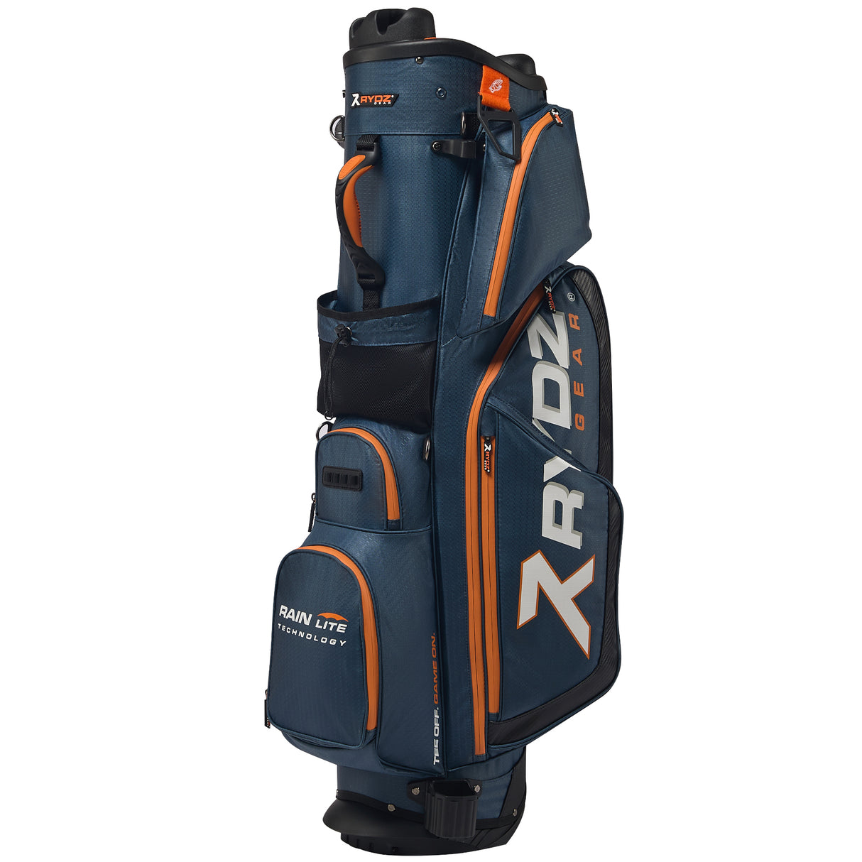 Rydz Gear Quiet Organizer 9 (QO9) Hybrid Standbag, Navy / Orange - Golflaedchen.de