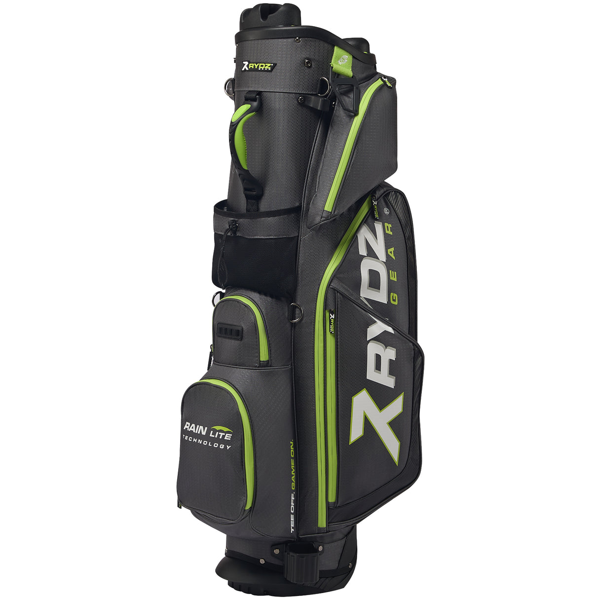 Rydz Gear Quiet Organizer 9 (QO9) Hybrid Standbag, Anthrazit / Grün - Golflaedchen.de