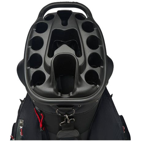Rydz Gear Navigator QO14 Waterproof Cartbag, Schwarz / Grau / Rot - Golflaedchen.de