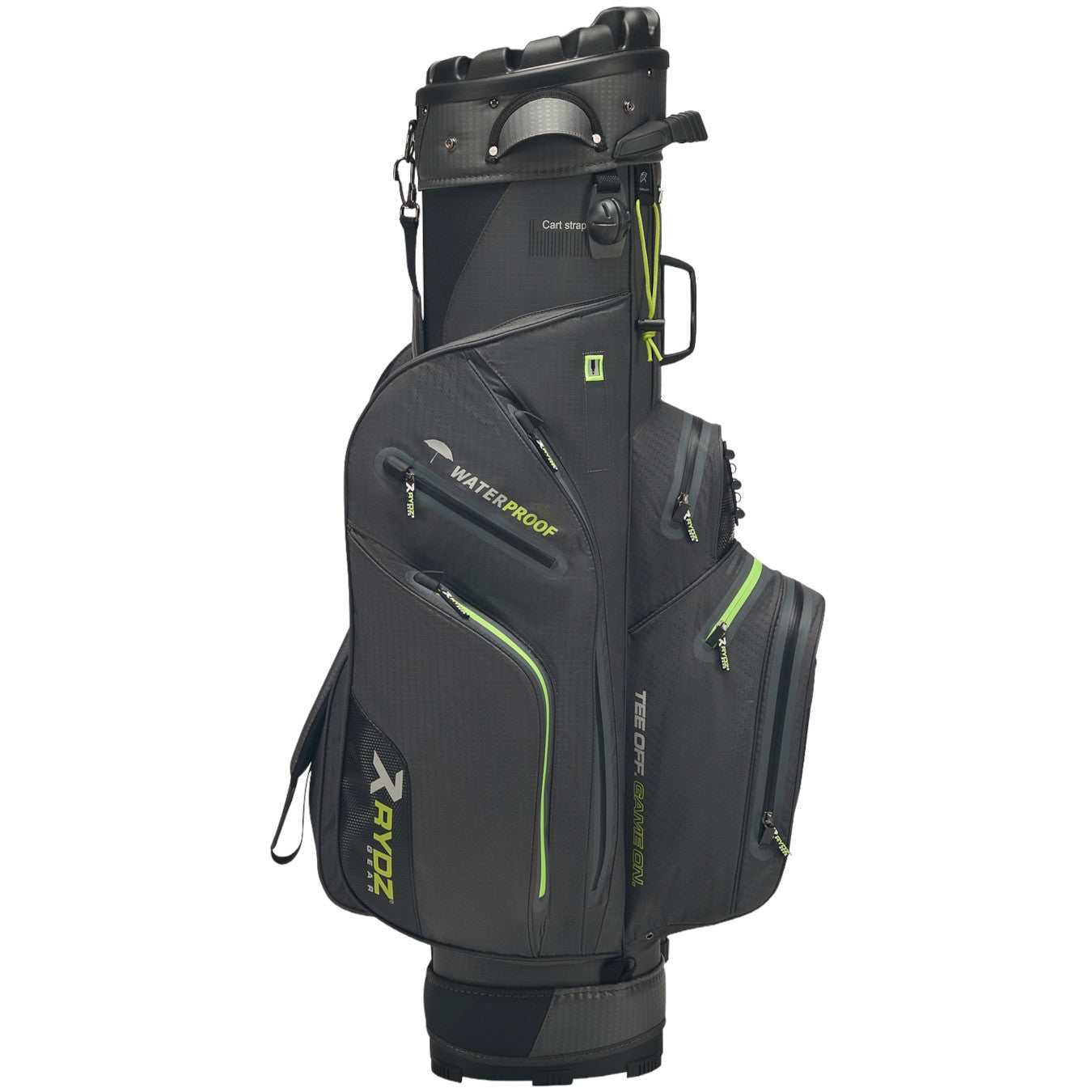 Rydz Skipper QO9 Waterproof Cartbag, Anthrazit / Grün