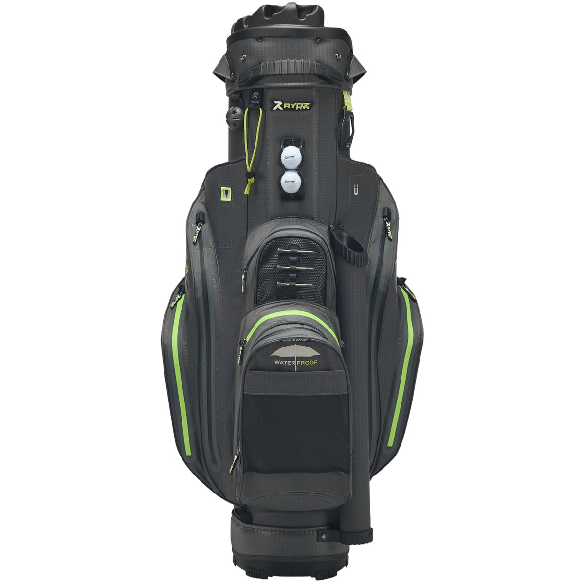 Rydz Skipper QO9 Waterproof Cartbag, Anthrazit / Grün