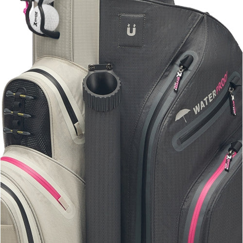 Rydz Skipper QO9 Waterproof Damen Cartbag, Anthrazit / Silbergrau / Pink