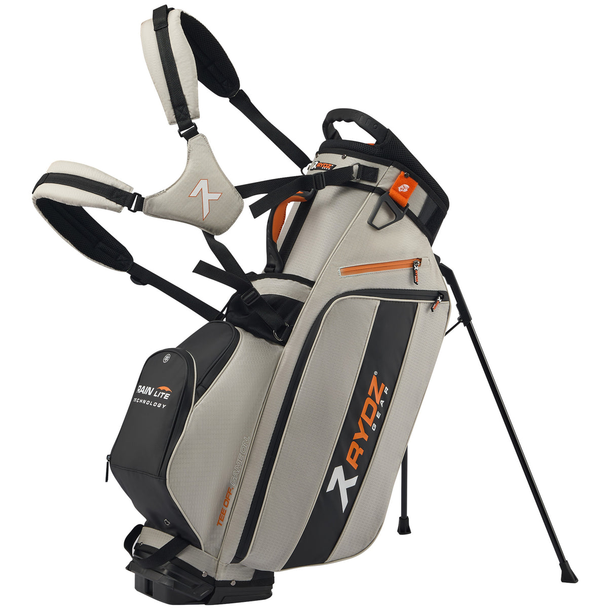Rydz Gear JetPack Rain Lite Standbag, Silbergrau / Schwarz / Orange