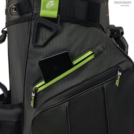 Rydz Gear JetPack Rain Lite Standbag, Silbergrau / Schwarz / Orange - Golflaedchen.de