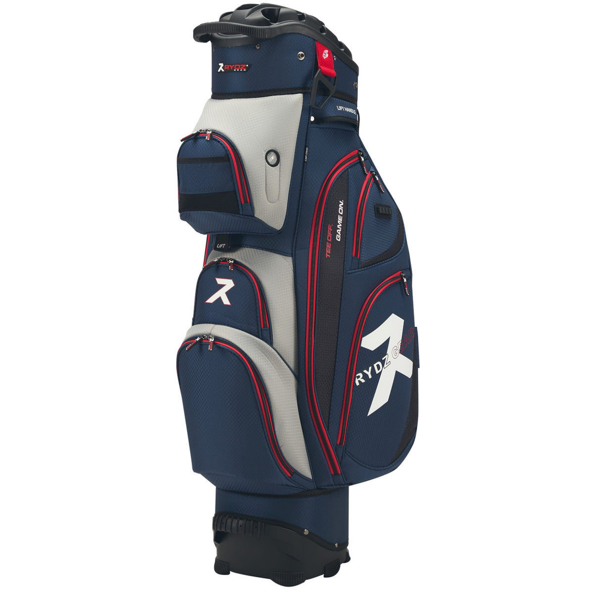 Rydz Gear Speedy B. QO14 Cartbag, Navy / Silbergrau / Rot