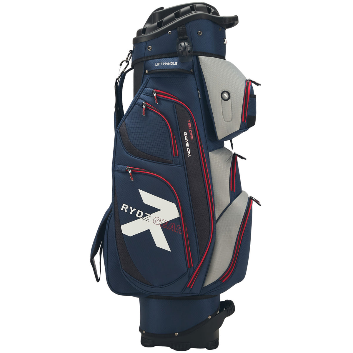 Rydz Gear Speedy B. QO14 Cartbag, Navy / Silbergrau / Rot