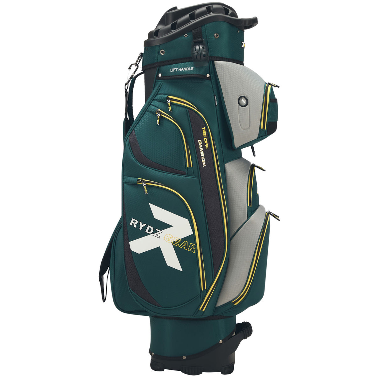 Rydz Gear Speedy B. QO14 Cartbag, Grün / Silbergrau / Goldgelb