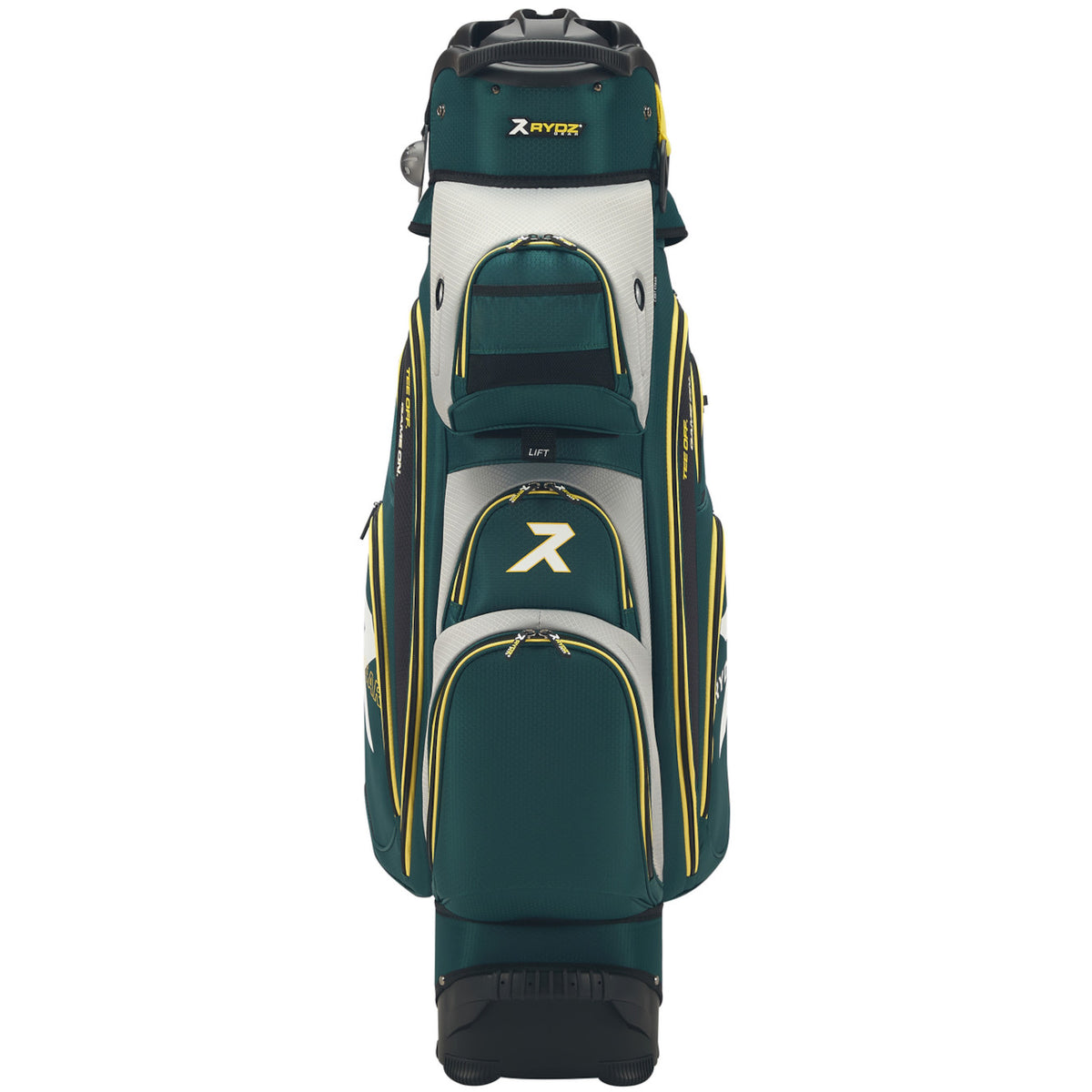 Rydz Gear Speedy B. QO14 Cartbag, Grün / Silbergrau / Goldgelb