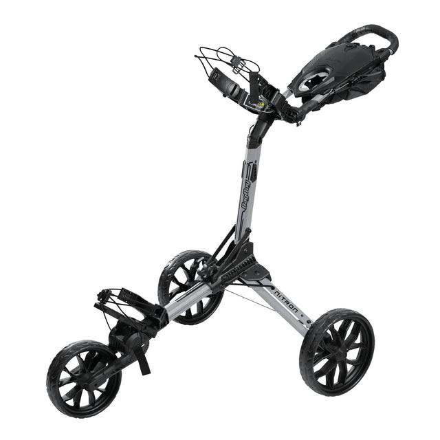 Bag Boy NITRON Auto - Open 3 - Rad Golftrolley, Silber / Schwarz - Golflaedchen.de