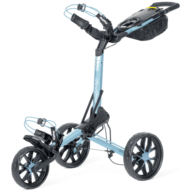 Bag Boy Slimfold 3 - Rad Golftrolley, Hellblau / Weiß - Golflaedchen.de