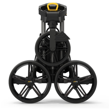 PowaKaddy DLX Lite FF 3 - Rad Golftrolley, Dunkelgrau - Golflaedchen.de