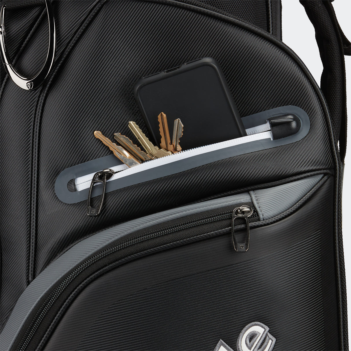 Taylor Made 2025 Deluxe Cartbag, Schwarz / Grau - Golflaedchen.de