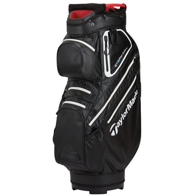 Taylor Made 2025 Storm Dry Waterproof Cartbag, Schwarz / Weiß / Rot - Golflaedchen.de