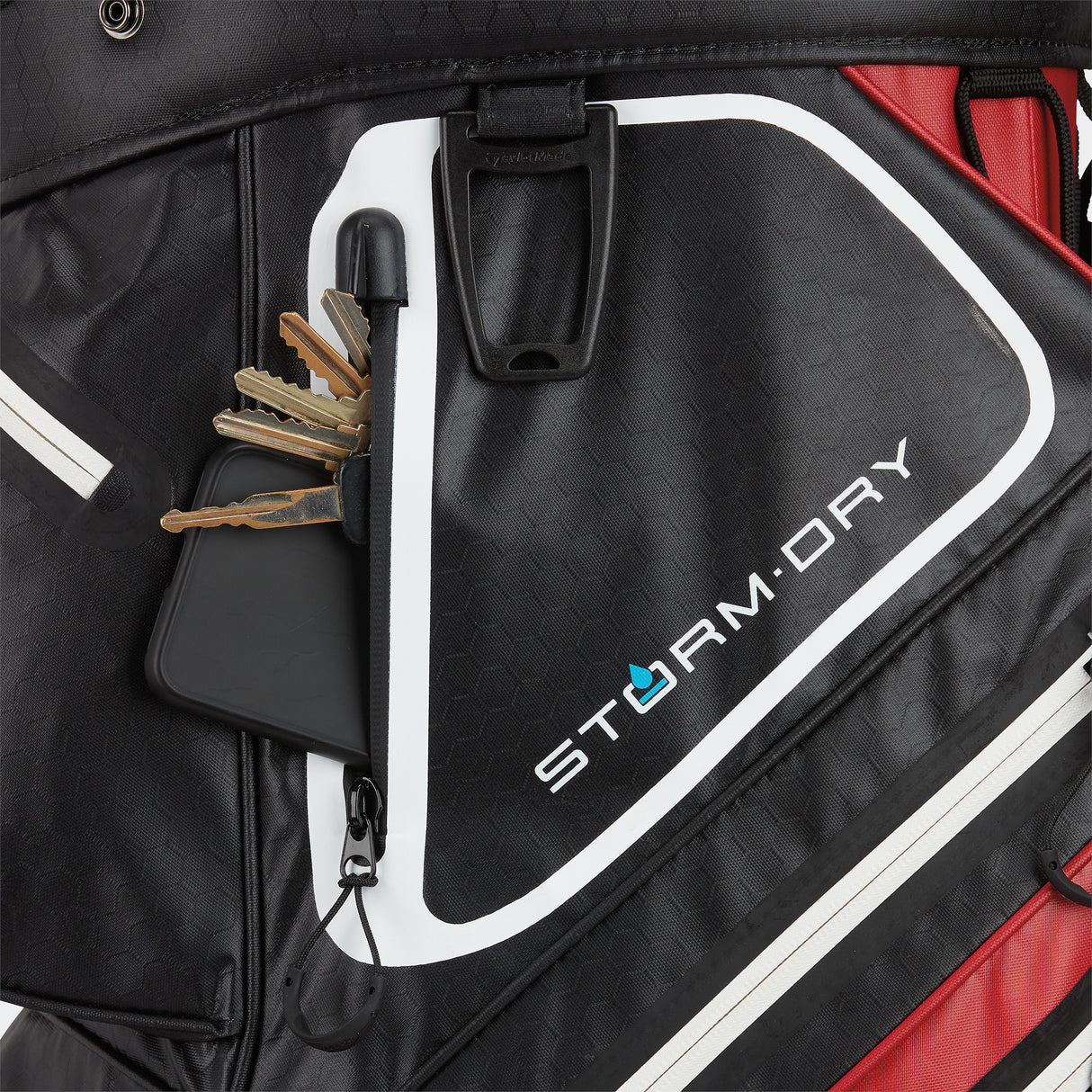 Taylor Made Storm Dry Waterproof Cartbag, Rot / Schwarz - Golflaedchen.de