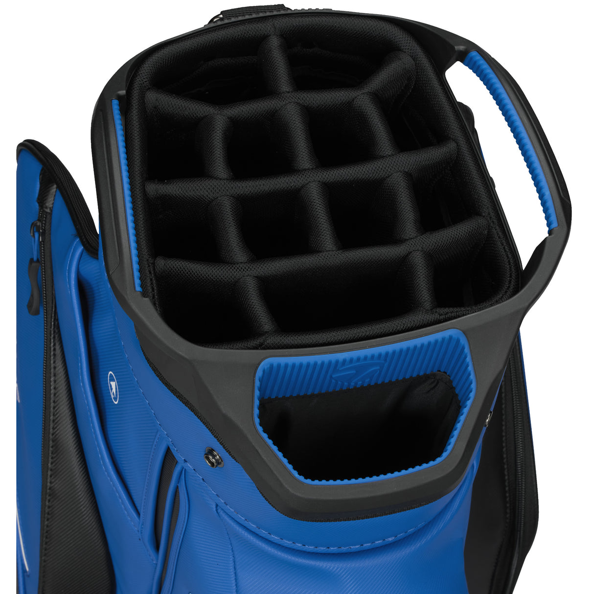 Taylor Made 2026 Deluxe Cartbag, Schwarz / Blau - Golflaedchen.de