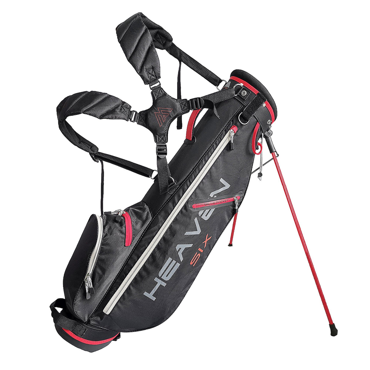 Big Max Heaven SIX Standbag, Schwarz / Rot - Golflaedchen.de