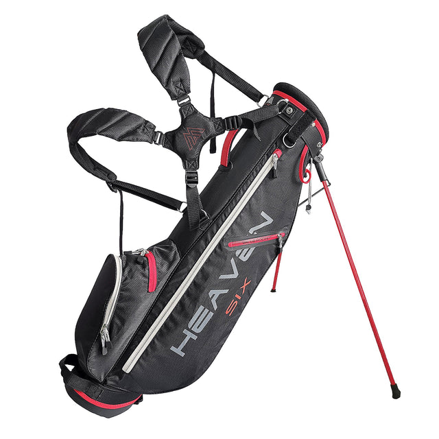 Big Max Heaven SIX Standbag, Schwarz / Rot - Golflaedchen.de