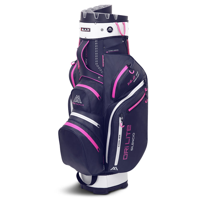 Big Max Dri Lite Silencio 2 Damen Cartbag, Blau / Silber / Fuchsia - Golflaedchen.de