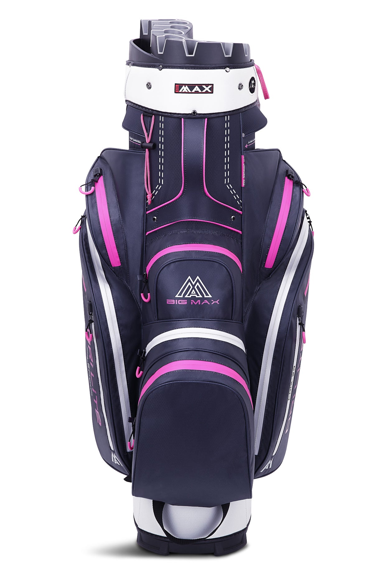 Big Max Dri Lite Silencio 2 Damen Cartbag, Blau / Silber / Fuchsia - Golflaedchen.de