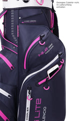 Big Max Dri Lite Silencio 2 Damen Cartbag, Blau / Silber / Fuchsia - Golflaedchen.de