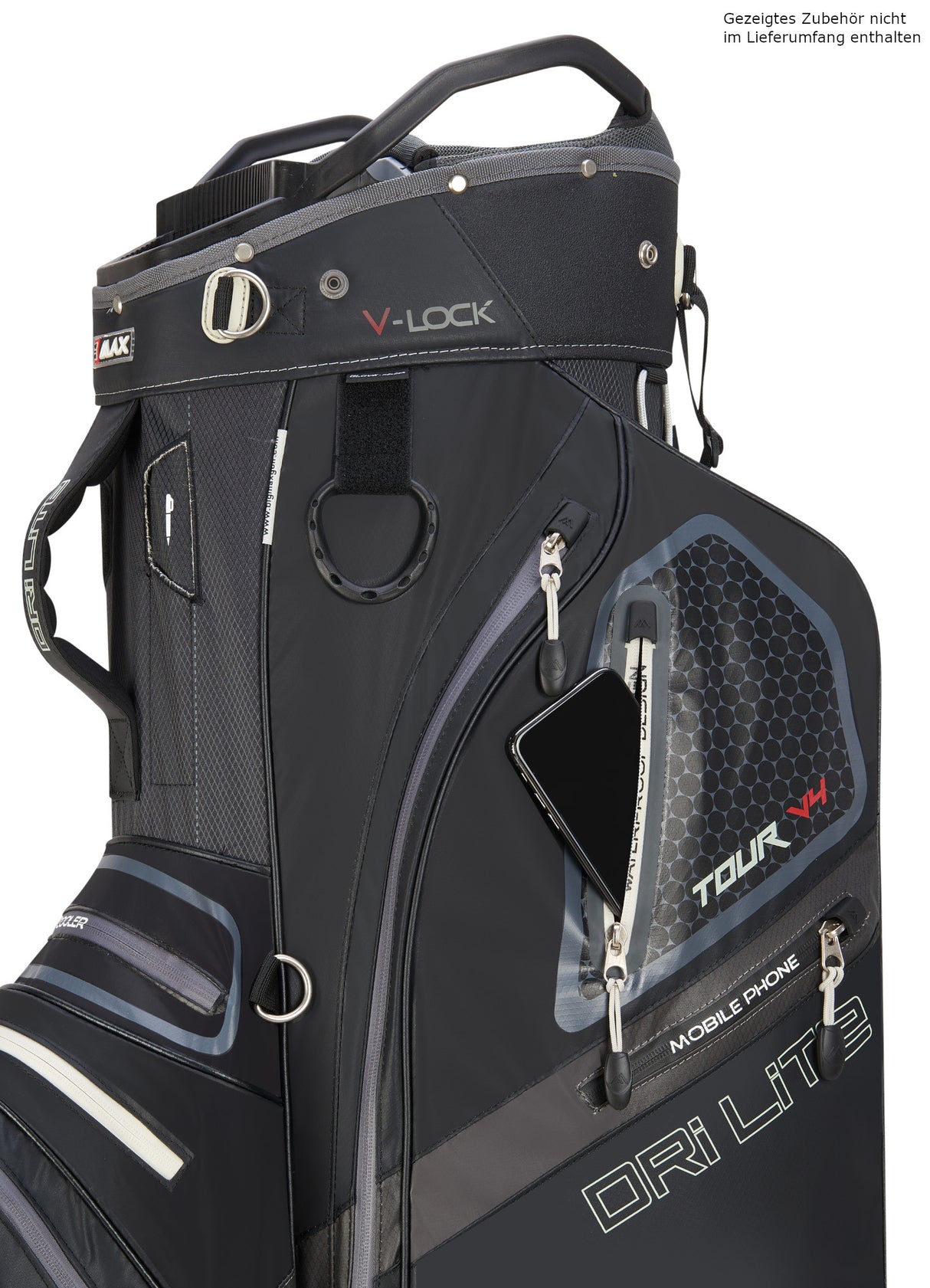Big Max Dri Lite V - 4 Waterproof Cartbag, Schwarz - Golflaedchen.de