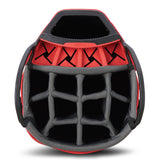 Big Max Dri Lite V - 4 Waterproof Cartbag, Grau / Schwarz / Rot - Golflaedchen.de