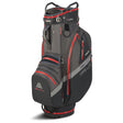 Big Max Dri Lite V - 4 Waterproof Cartbag, Grau / Schwarz / Rot - Golflaedchen.de