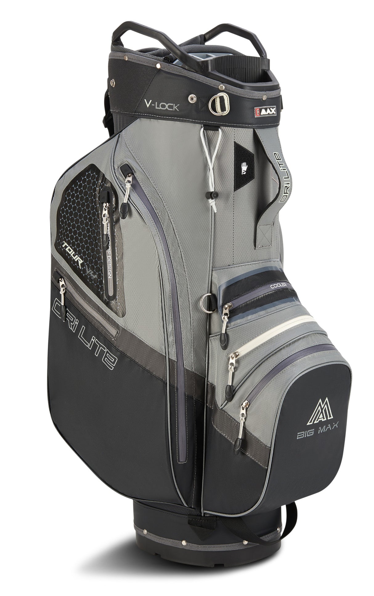 Big Max Dri Lite V - 4 Waterproof Cartbag, Grau / Schwarz - Golflaedchen.de