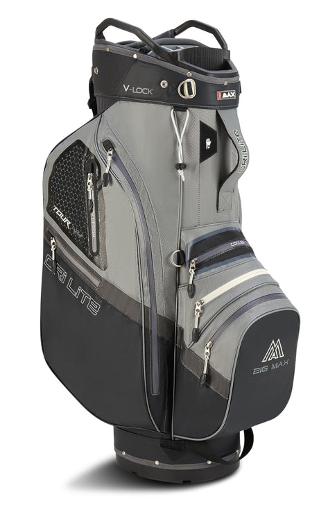 Big Max Dri Lite V - 4 Waterproof Cartbag, Grau / Schwarz - Golflaedchen.de