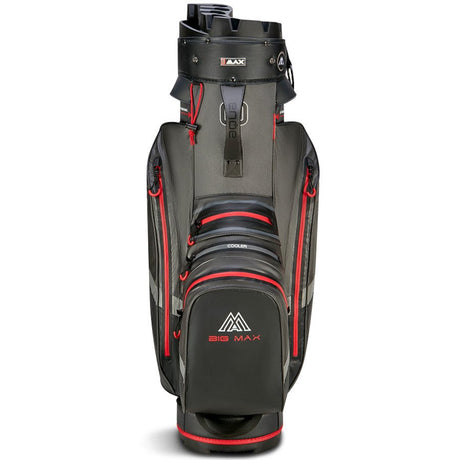 Big Max Aqua Silencio 4 Waterproof Cartbag, Dunkelgrau / Schwarz / Rot - Golflaedchen.de