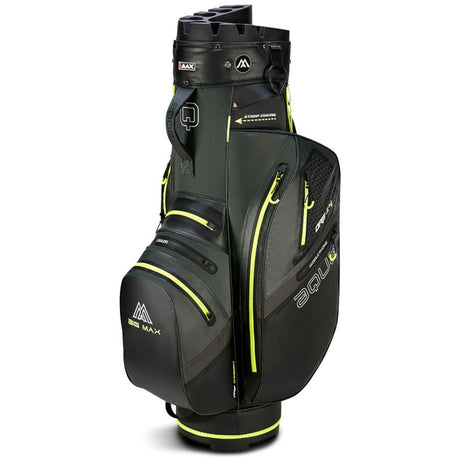 Big Max Aqua Silencio 4 Waterproof Cartbag, Dunkelgrün / Schwarz / Lime - Golflaedchen.de