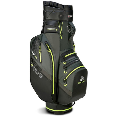 Big Max Aqua Silencio 4 Waterproof Cartbag, Dunkelgrün / Schwarz / Lime - Golflaedchen.de