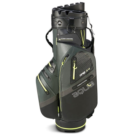 Big Max Aqua Silencio 4 Waterproof Cartbag, Dunkelgrün / Schwarz / Lime - Golflaedchen.de