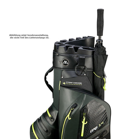Big Max Aqua Silencio 4 Waterproof Cartbag, Dunkelgrün / Schwarz / Lime - Golflaedchen.de