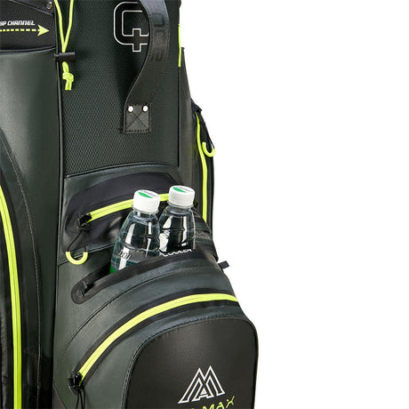 Big Max Aqua Silencio 4 Waterproof Cartbag, Dunkelgrün / Schwarz / Lime - Golflaedchen.de