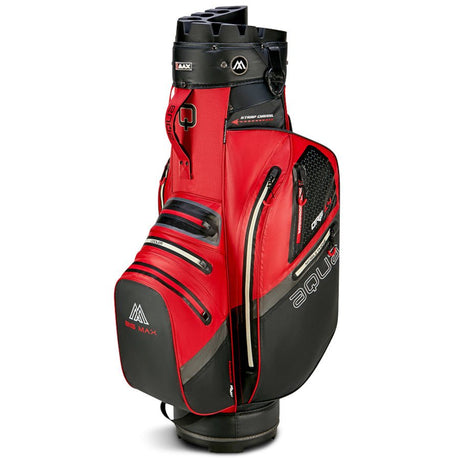 Big Max Aqua Silencio 4 Waterproof Cartbag, Rot / Schwarz - Golflaedchen.de