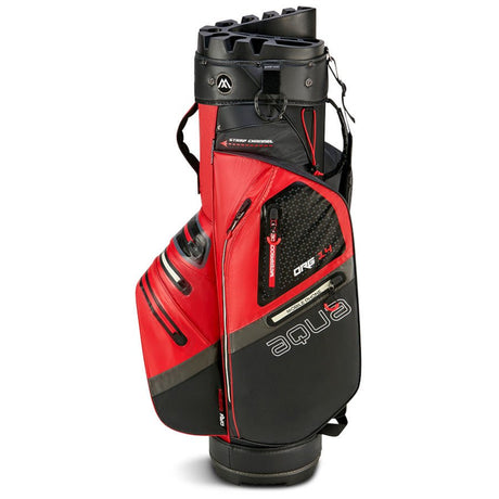 Big Max Aqua Silencio 4 Waterproof Cartbag, Rot / Schwarz - Golflaedchen.de
