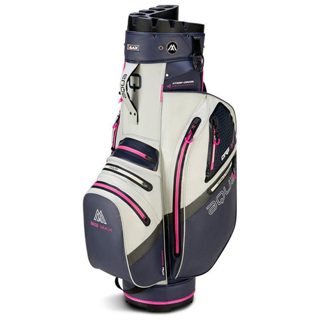 Big Max Aqua Silencio 4 Waterproof Damen Cartbag, Blau / Hellgrau / Fuchsia - Golflaedchen.de