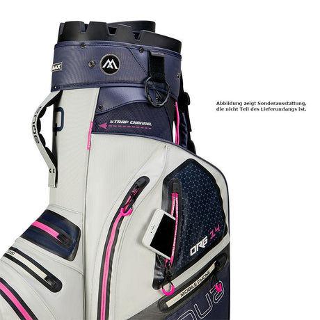 Big Max Aqua Silencio 4 Waterproof Damen Cartbag, Blau / Hellgrau / Fuchsia - Golflaedchen.de
