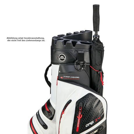 Big Max Aqua Silencio 4 Waterproof Cartbag, Weiß / Schwarz / Rot - Golflaedchen.de