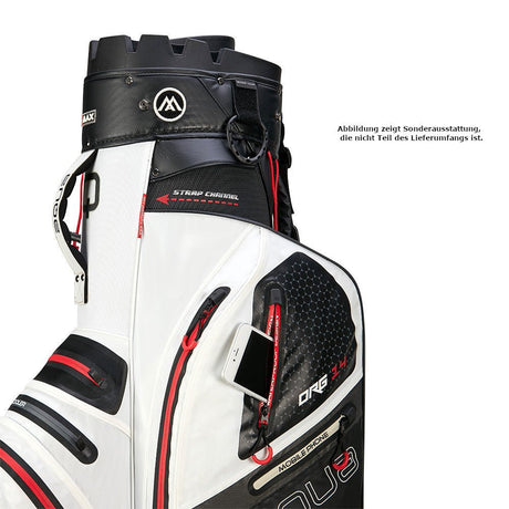 Big Max Aqua Silencio 4 Waterproof Cartbag, Weiß / Schwarz / Rot - Golflaedchen.de