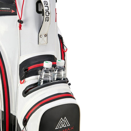 Big Max Aqua Silencio 4 Waterproof Cartbag, Weiß / Schwarz / Rot - Golflaedchen.de