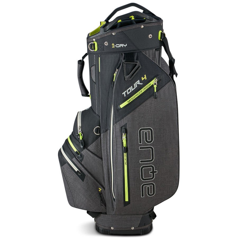 Big Max Aqua Tour 4 Waterproof Cartbag, Schwarz / Grau / Grün - Golflaedchen.de