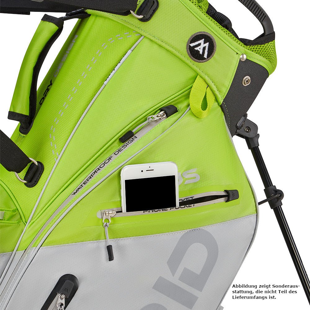 Big Max Dri Lite Hybrid Plus Waterproof Standbag, Grün / Silbergrau - Golflaedchen.de