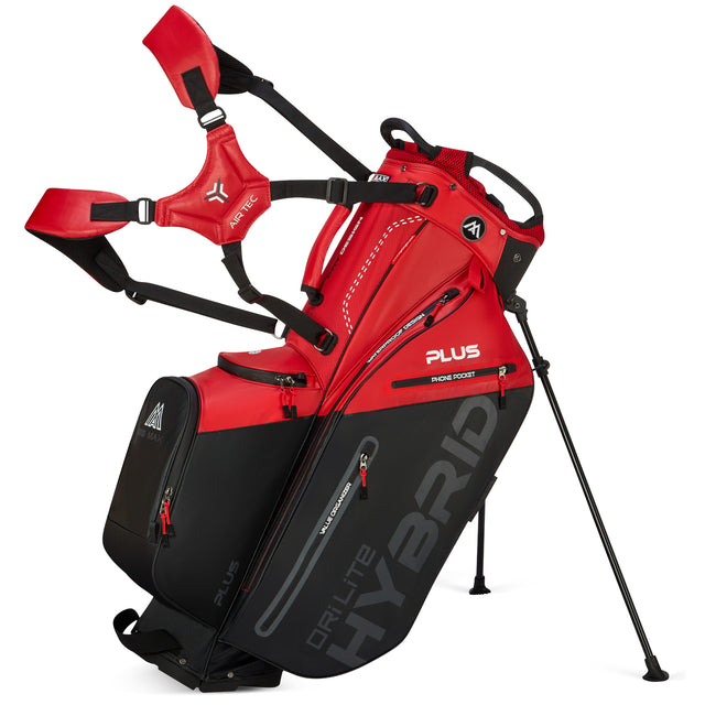 Big Max Dri Lite Hybrid Plus Waterproof Standbag, Rot / Schwarz - Golflaedchen.de