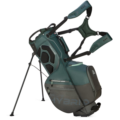 Big Max Dri Lite Hybrid Plus Waterproof Standbag, Dunkelgrün / Braun - Golflaedchen.de