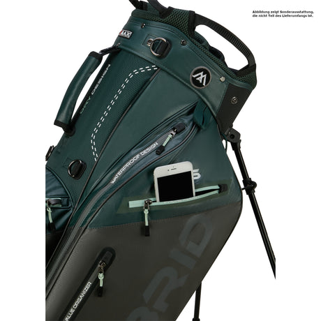 Big Max Dri Lite Hybrid Plus Waterproof Standbag, Dunkelgrün / Braun - Golflaedchen.de
